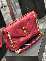 YSL LOULOU PUFFER calfskin Red Gold hardware Size 35x23x13.5 cm - 6