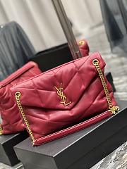 YSL LOULOU PUFFER calfskin Red Gold hardware Size 35x23x13.5 cm - 4