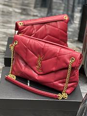 YSL LOULOU PUFFER calfskin Red Gold hardware Size 35x23x13.5 cm - 5