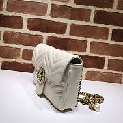 Gucci GG Marmont Pearl Chain Belt Bag White Size 17 x 22 x 10 cm - 4