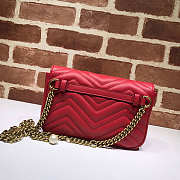 Gucci GG Marmont Pearl Chain Belt Bag Red Size 17 x 22 x 10 cm - 3