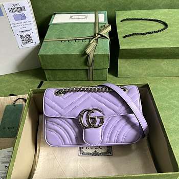 Gucci GG Marmont Light Purple Size 23 x 14 x 6 cm