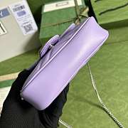 Gucci GG Marmont Mini Light Purple Size 16.5 x 10.2 x 5.1 cm - 2