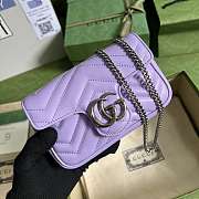 Gucci GG Marmont Mini Light Purple Size 16.5 x 10.2 x 5.1 cm - 5