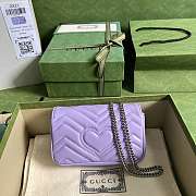 Gucci GG Marmont Mini Light Purple Size 16.5 x 10.2 x 5.1 cm - 6