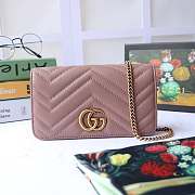 GUCCI GG MARMONT MINI BAG DUSTY PINK 488426 SIZE 18 CM - 1