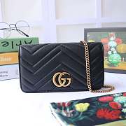 GUCCI GG MARMONT MINI BAG BLACK 488426 SIZE 18 CM - 1