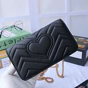 GUCCI GG MARMONT MINI BAG BLACK 488426 SIZE 18 CM - 2