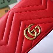 GUCCI GG MARMONT MINI BAG RED 488426 SIZE 18 CM - 3