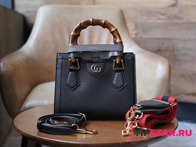 Gucci Black Diana Small Tote Bag Size 20x16x10 cm - 1