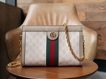 Gucci Ophidia small shoulder Beige And White Leather Size 26x17.5x8 cm