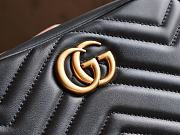 GUCCI MARMONT SMALL MATELASSÉ SHOULDER BLACK BAG 18x12x6 cm - 5