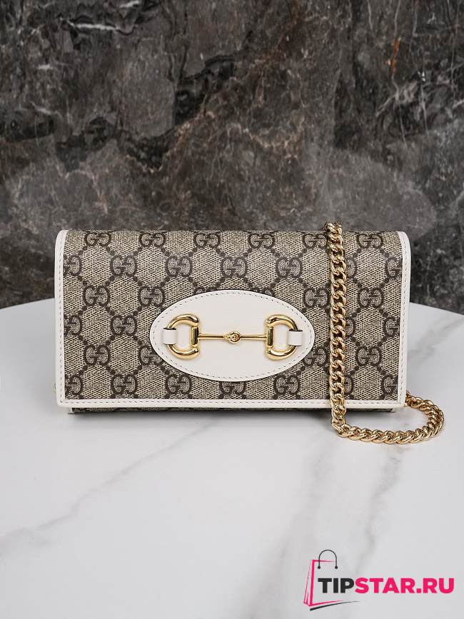 Gucci Horsebit 1955 Detail White Wallet With Chain 19 cm - 1