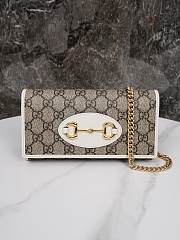 Gucci Horsebit 1955 Detail White Wallet With Chain 19 cm - 1