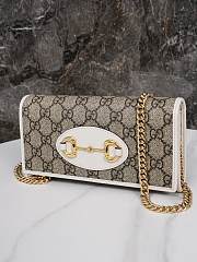 Gucci Horsebit 1955 Detail White Wallet With Chain 19 cm - 5