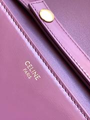 Celine Trapeze Triomphe Bag in Shiny Calfskinsable purple 26.2x14.5x2 cm - 6