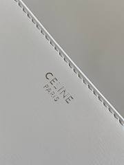 Celine Trapeze Triomphe Bag in Shiny Calfskinsable White 26.2x14.5x2 cm - 4