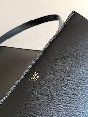 Celine Trapeze Triomphe Bag in Shiny Calfskinsable Black 26.2x14.5x2 cm - 4