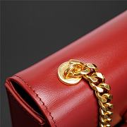 Celine chain shoulder bag cuir triomphe in shiny calfskinice red 21x13x5 cm - 5