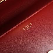 Celine chain shoulder bag cuir triomphe in shiny calfskinice red 21x13x5 cm - 3