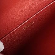 Celine chain shoulder bag cuir triomphe in shiny calfskinice red 21x13x5 cm - 2