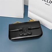 Celine chain shoulder bag cuir triomphe in shiny calfskinice Black&Gold 21x13x5 cm - 4