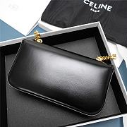 Celine chain shoulder bag cuir triomphe in shiny calfskinice Black&Gold 21x13x5 cm - 5