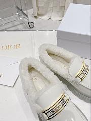 DIOR CODE LOAFER Black Brushed Calfskin and White Shearling White - 6
