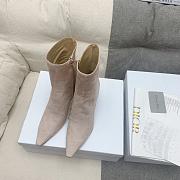  Dior Heeled Ankle Suede Nude Boots - 3