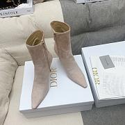  Dior Heeled Ankle Suede Nude Boots - 2