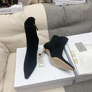 Dior Heeled Ankle Suede Black Boots - 6