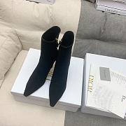 Dior Heeled Ankle Suede Black Boots - 3
