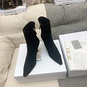 Dior Heeled Ankle Suede Black Boots - 2