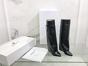 Givenchy Shark Lock Leather Knee-high Boots in Black - 1