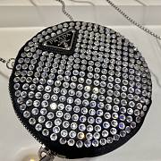 Prada Crystal Embellished Round Crossbody Bag Size 12x12x2 cm - 5
