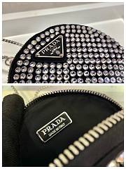 Prada Crystal Embellished Round Crossbody Bag Size 12x12x2 cm - 4