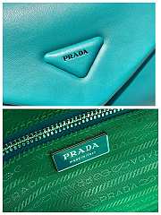 Padded nappa leather Prada Signaux Blue bag Size 32x21x12 cm - 2