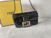 Fendi Medium Baguette 1997 Black Satin Bag With Sequins Size 19.5x11x5 cm - 1