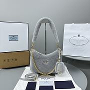 PRADA Sheepskin handbag Gray Size 22x12x6 cm - 1