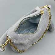 PRADA Sheepskin handbag Gray Size 22x12x6 cm - 6