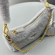 PRADA Sheepskin handbag Gray Size 22x12x6 cm - 3