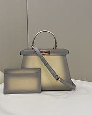 Fendi Classic Vintage Organ Bags Elegant Handbags Shoulder Bags Silver Size 33x12x25 cm - 1