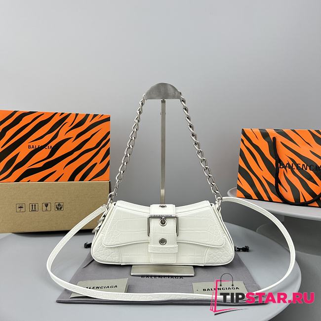 Balenciaga Small Lindsay Shoulder Bag In White 29x13x4.8 cm - 1