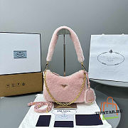 PRADA Sheepskin handbag Pink Size 22x12x6 cm - 1