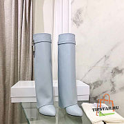 Givenchy Shark Lock Leather Knee-high Boots in Blue - 2