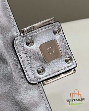 Fendi Baguette Mini Silver Nappa Leather Size 19 cm - 4