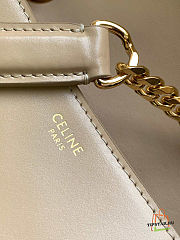 Celine medium Beige bag Triomphe frame in shiny calfskin Size 23x15.5x5 cm - 3