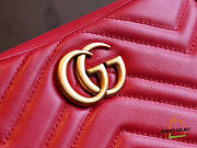 GUCCI MARMONT SMALL MATELASSÉ SHOULDER RED BAG 18x12x6 cm - 6