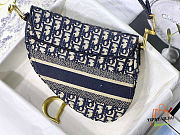 DIOR Saddle Bag Oblique Embroidery (Blue) M0446CRIW_M928  - 6