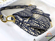 DIOR Saddle Bag Oblique Embroidery (Blue) M0446CRIW_M928  - 5